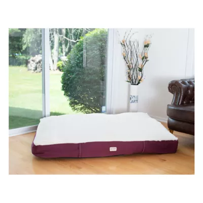 Product  Amarkat Ivory & Burgandy Large Dog Pillow Dog Bed