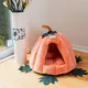 Product Armarkat Pumpkin Luxe Velvet Orange Covered Cat Bed