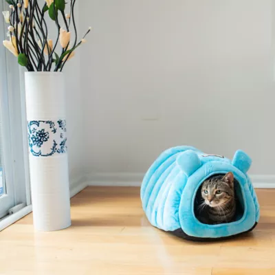 Product Armarkat Luxe Velvet Cornflower Blue Covered Cat Bed