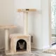 Product Armarkat 32-in Faux Fur Real Wood Cat Tree & Condo Kitty Pet Play House, Beige