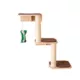 Product Armarkat Wall-Mounted Real Wood 3 Steps Cat Shelves & Perches Kitty Furniture, Natural
