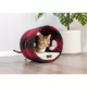 Product Armarkat Red & Black Scotch Plaid Tunnel Cat Toy, Real Wood
