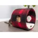 Product Armarkat Red & Black Scotch Plaid Tunnel Cat Toy, Real Wood