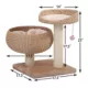 Product PetPals 23-in Paper Rope Hand Woven Condo & Perch Cat Tree, Natural