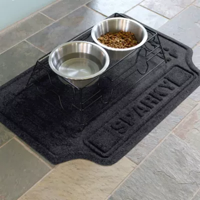 Product Bungalow Flooring Personalized WaterHog Drool Hog Dog Bone Dog Bowl Placemat