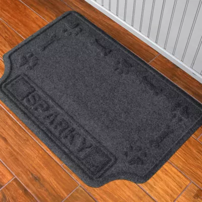 Product Bungalow Flooring Personalized WaterHog Drool Hog Dog Bone Dog Bowl Placemat