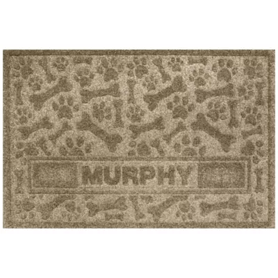 Product Bungalow Flooring Personalized WaterHog Paws & Bones Dog Bowl Placemat