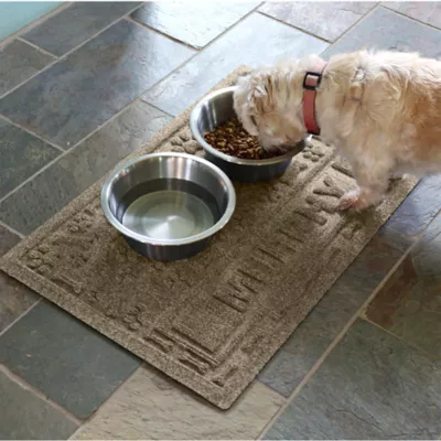 Product Bungalow Flooring Personalized WaterHog Paws & Bones Dog Bowl Placemat