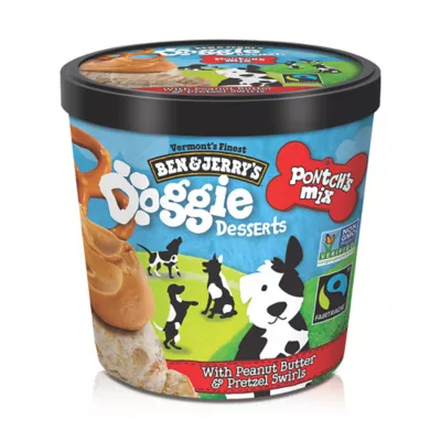 Product Ben & Jerry's Pontch's Mix Doggie Desserts Adult Frozen Dog Treat - Peanut Butter & Pretzel Swirl