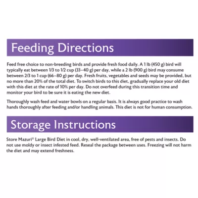 Product Mazuri Large Bird Diet