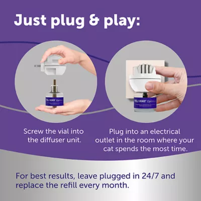 Product FELIWAY® Optimum Enhanced Calming Plug-In Diffuser for Cats - 30 Day Starter Kit with 48mL Refill