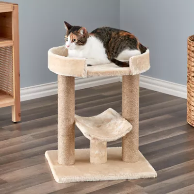 Product Two By Two The Laurel 21-in Jute Cat Scratching Post & Tree, Beige