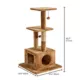 Product Two By Two The Willow 43-in Faux-Fleece Cat Tree & Condo, Brown
