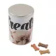 Product Paw Prints Bulldog Tin Treat Jar