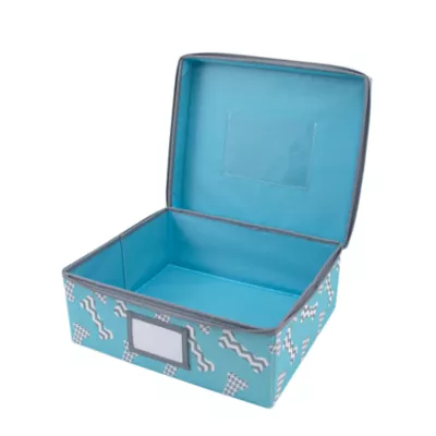 Product Paw Prints Fabric Bone Play Zip-Up & Collapsible On-The-Go Storage Bin