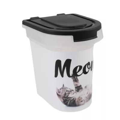 Product Paw Prints Meow Kitty Pet Food Storage Container, 15-lb