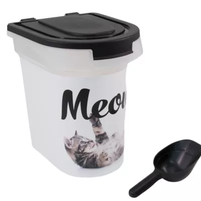 Product Paw Prints Meow Kitty Pet Food Storage Container, 15-lb