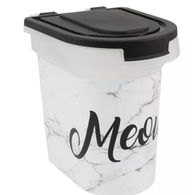 Product Paw Prints Marble Meow Pet Food Storage Container, 15-lb