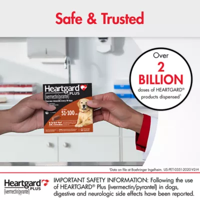 Product Heartgard Plus Chewables For Dogs 51-100 lbs Brown