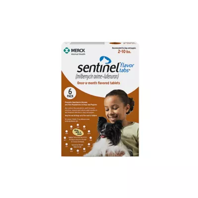Product Sentinel Flavor Tabs for Dogs 2-10 lbs Brown