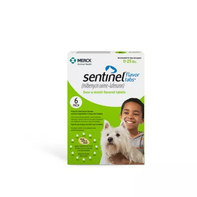 Product Sentinel Flavor Tabs for Dogs 11-25 lbs Green