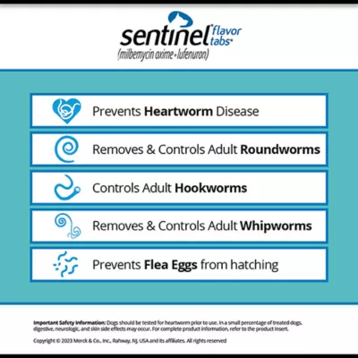 Product Sentinel Flavor Tabs for Dogs 51-100 lbs White