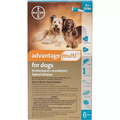 Product Advantage Multi Topical for Dogs 9.1-20 lbs Teal