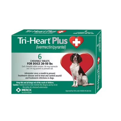 Product Tri-Heart Plus Chewable Tablets for Dogs 26-50 lbs Green
