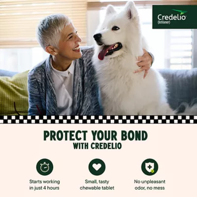 Product Credelio Flea & Tick Chewable Tablets for Dogs & Puppies 50.1-100 lbs (900 mg) Blue