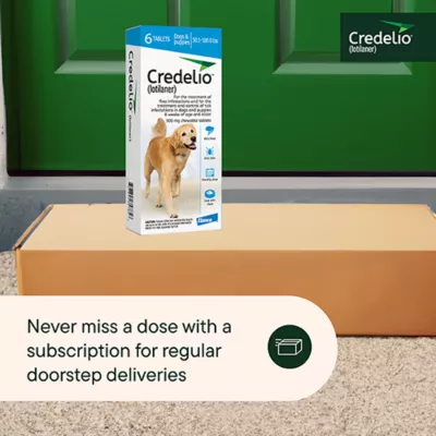 Product Credelio Flea & Tick Chewable Tablets for Dogs & Puppies 50.1-100 lbs (900 mg) Blue