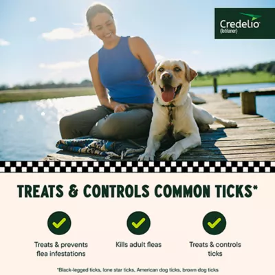 Product Credelio Flea & Tick Chewable Tablets for Dogs & Puppies 50.1-100 lbs (900 mg) Blue