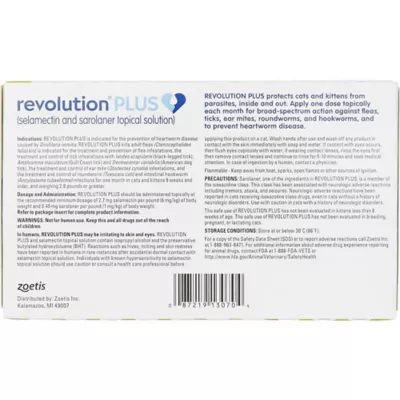 Product Revolution Plus for Cats 2.8-5.5 lbs Gold - 3 or 6 Month Supply