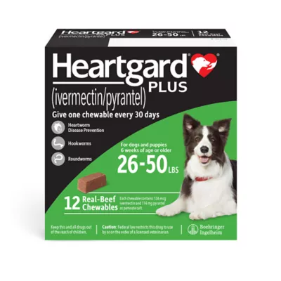 Product Heartgard Plus Chewables For Dogs 26-50 lbs Green