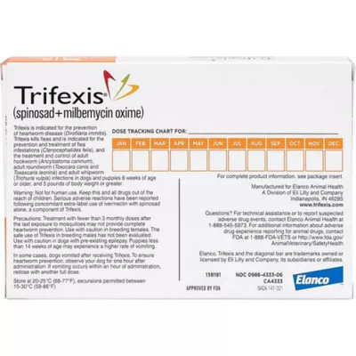 Product Trifexis Chewable Tablets for Dogs 10.1-20 lbs Orange