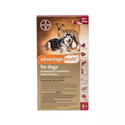 Product Advantage Multi Topical for Dogs 20.1-55 lbs Red
