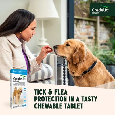 Product Credelio Flea & Tick Chewable Tablets for Dogs & Puppies 50.1-100 lbs (900 mg) Blue