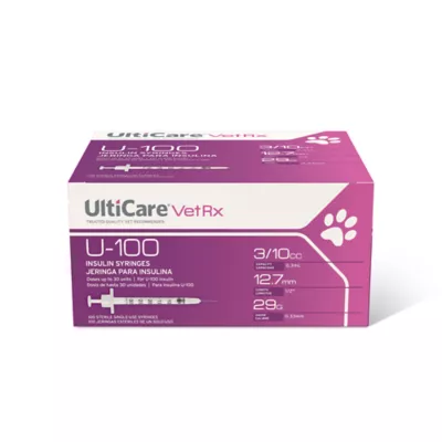 Product UltiCare U-100 Insulin Syringes 29g - Box of 100 Needle 1/2 inch