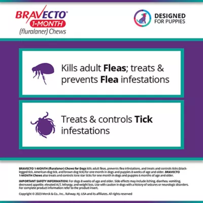 Product Bravecto Chewable Tablet - 1 Chewable 1 Month Acting