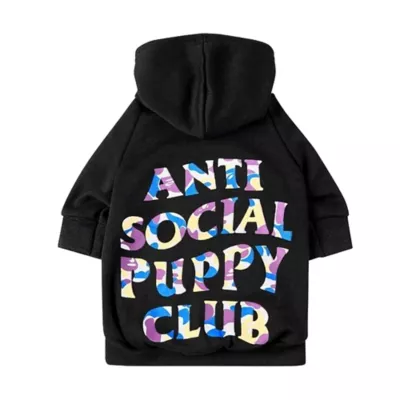 Product Fresh Pawz Anti Social Pupppy Club Dog Hoodie