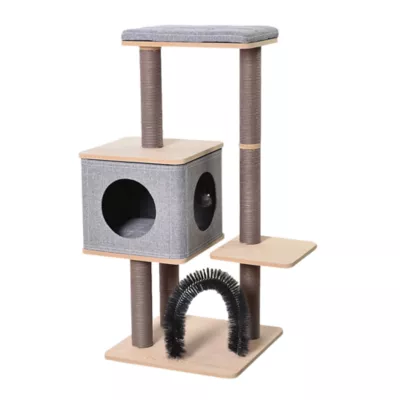 Product PetPals 42-in Elevate 3-Level Jute Activity Cat Tree, Beige
