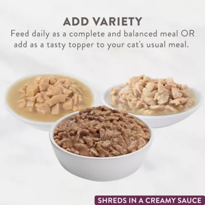 Product Simply Nourish® Cat Wet Food - 36 Oz, Natural, Shreds in a Light Cream Sauce, With-Grain