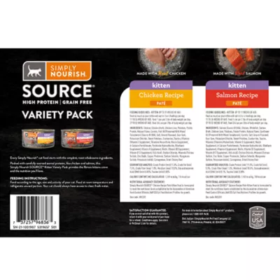 Product Simply Nourish® Kitten Cat Wet Food - Variety Pack, 12 CT, 36 OZ