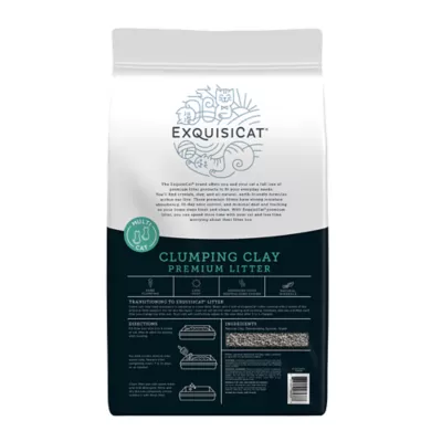Product ExquisiCat Litter Premium Clumping Multi-Cat Clay Cat Litter - Scented, Low Dust