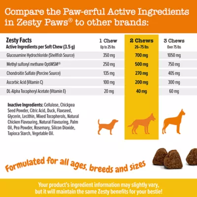 Product Zesty Paws Mobiility Chews for Dogs