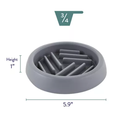 Product Top Paw® Grey Puzzle Slow Feeder Dog Bowl, 0.75-cup