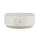 Product Top Paw® "Eat" White Embossed Ceramic Dog Bowl