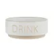 Product Top Paw® "Drink" White Embossed Ceramic Dog Bowl