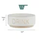 Product Top Paw® "Drink" White Embossed Ceramic Dog Bowl