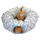 Product Kitty City Cool Gray & White Tunnel Cat Bed