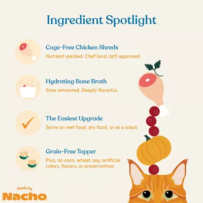 Product Made By Nacho™ Bone & Joint Support Cat Meal Topper with Bone Broth - Chicken